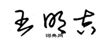 朱锡荣王明吉草书个性签名怎么写