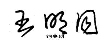 朱锡荣王明同草书个性签名怎么写