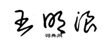 朱锡荣王明浪草书个性签名怎么写