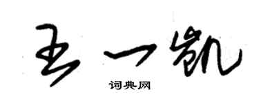 朱锡荣王一凯草书个性签名怎么写