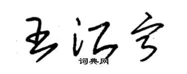 朱锡荣王江宁草书个性签名怎么写