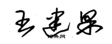 朱锡荣王建果草书个性签名怎么写