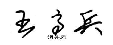 朱锡荣王高兵草书个性签名怎么写