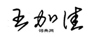 朱锡荣王加佳草书个性签名怎么写