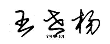 朱锡荣王世杨草书个性签名怎么写