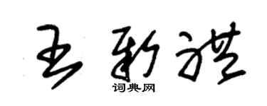 朱锡荣王新礼草书个性签名怎么写