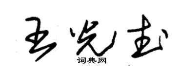 朱锡荣王光武草书个性签名怎么写