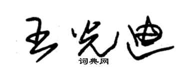 朱锡荣王光迪草书个性签名怎么写