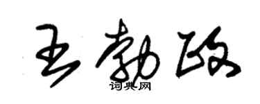 朱锡荣王勃政草书个性签名怎么写