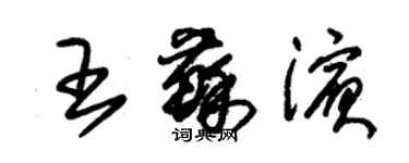 朱锡荣王苏滨草书个性签名怎么写