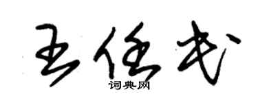 朱锡荣王任民草书个性签名怎么写