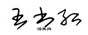 朱锡荣王书红草书个性签名怎么写