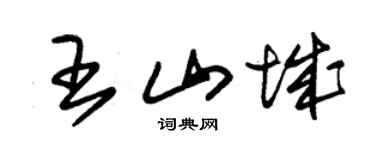 朱锡荣王山城草书个性签名怎么写