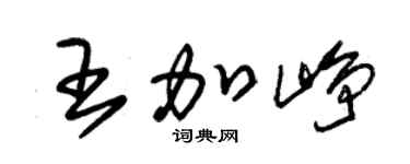 朱锡荣王加峥草书个性签名怎么写