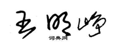 朱锡荣王明峥草书个性签名怎么写