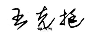 朱锡荣王克挺草书个性签名怎么写