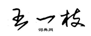 朱锡荣王一枝草书个性签名怎么写