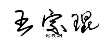 朱锡荣王宗琨草书个性签名怎么写