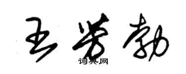 朱锡荣王芳勃草书个性签名怎么写