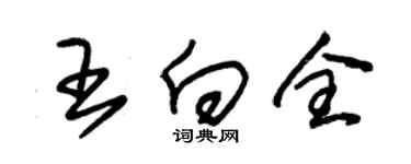 朱锡荣王向全草书个性签名怎么写