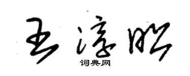 朱锡荣王淳昭草书个性签名怎么写