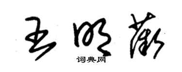 朱锡荣王明薇草书个性签名怎么写