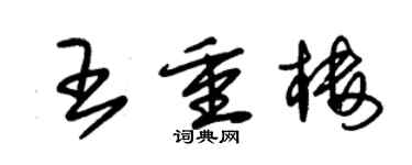 朱锡荣王重楼草书个性签名怎么写