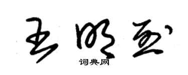 朱锡荣王明烈草书个性签名怎么写