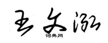 朱锡荣王文泓草书个性签名怎么写