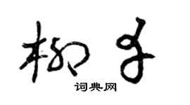 曾庆福柳幸草书个性签名怎么写