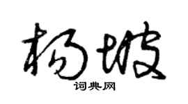 曾庆福杨坡草书个性签名怎么写