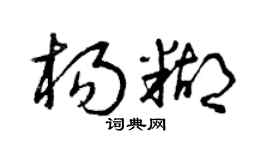 曾庆福杨糊草书个性签名怎么写