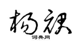 曾庆福杨裙草书个性签名怎么写