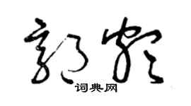 曾庆福郭颇草书个性签名怎么写