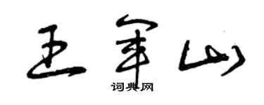 曾庆福王军山草书个性签名怎么写