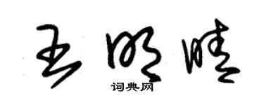 朱锡荣王明晴草书个性签名怎么写