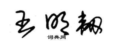 朱锡荣王明韧草书个性签名怎么写