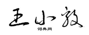 曾庆福王小毅草书个性签名怎么写