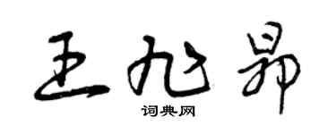 曾庆福王旭昂草书个性签名怎么写