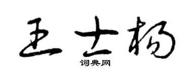 曾庆福王士杨草书个性签名怎么写