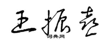 曾庆福王振喜草书个性签名怎么写
