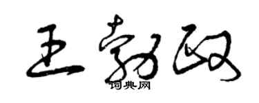 曾庆福王勃政草书个性签名怎么写