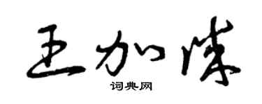 曾庆福王加诚草书个性签名怎么写