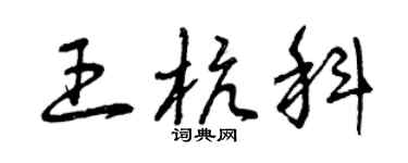 曾庆福王杭科草书个性签名怎么写