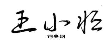 曾庆福王小恒草书个性签名怎么写