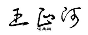 曾庆福王正河草书个性签名怎么写