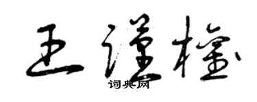 曾庆福王谨权草书个性签名怎么写