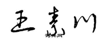 曾庆福王素川草书个性签名怎么写