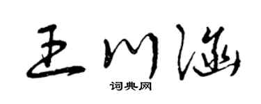 曾庆福王川涵草书个性签名怎么写