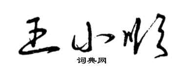 曾庆福王小顺草书个性签名怎么写